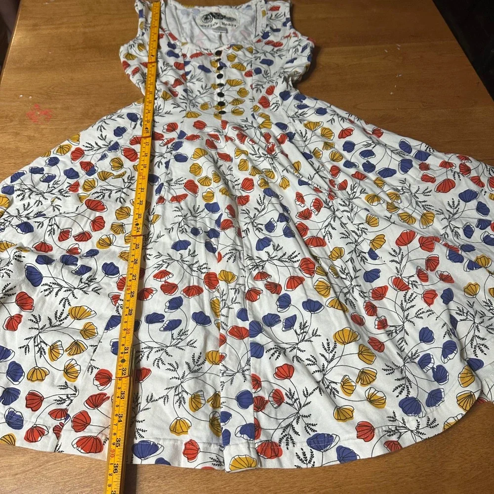 Effie's Heart Vacation Dress Flare Women S Wildflower Buttons Stretch Rockabilly